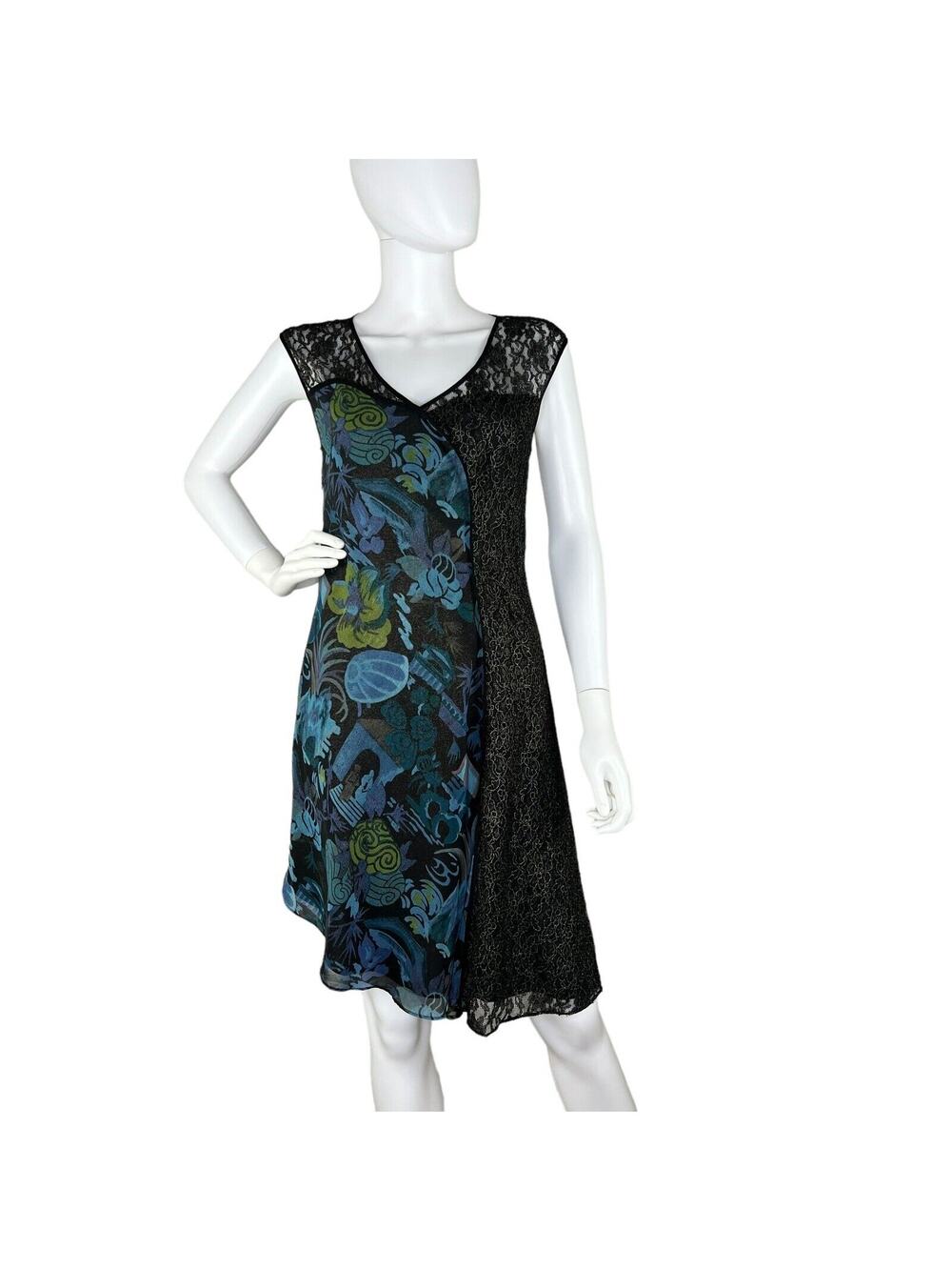 RACHEL ROY Size 4 Dress Lace Floral Patchwork Unique Whimsigoth Fairy Grunge